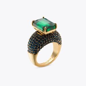 Kurt Geiger Belgravia Emerald Ring Size 8
